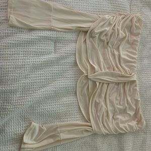 White off the shoulder crop top